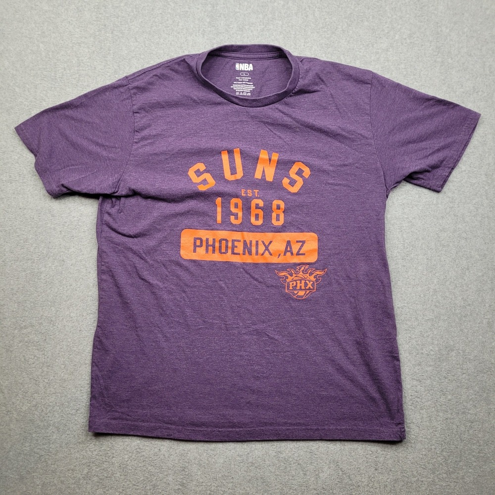 NBA Phoenix Suns T-Shirt Mens Large Purple Graphic Est 1968 Short Sleeve‎ Tee
